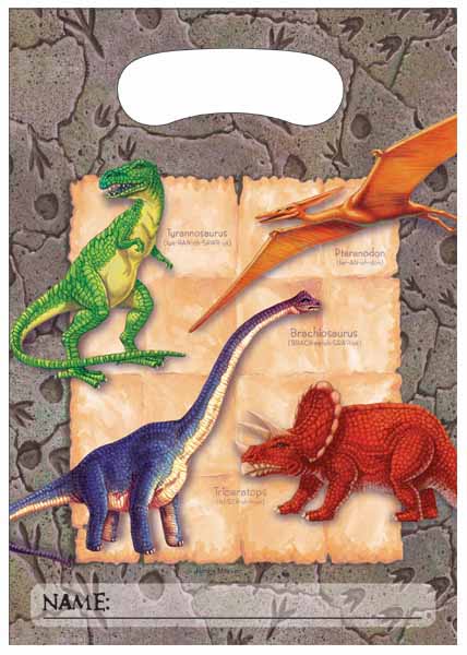 Dinosaurs Rock Party Supply Loot Bag Dinosaurs Rock Party Supply Loot Bag