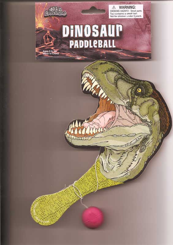 Dinosaurs Rock Party Supply Paddle Ball Dinosaurs Rock Party Supply Paddle Ball
